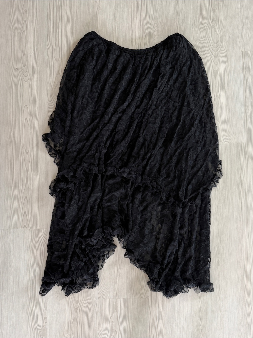 Women's Black Lace Boho Skirt